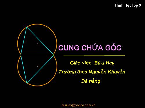 Chương III. §6. Cung chứa góc