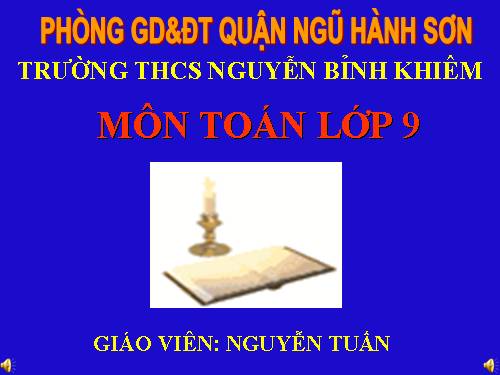 Chương II. §1. Sự xác định đường tròn. Tính chất đối xứng của đường tròn