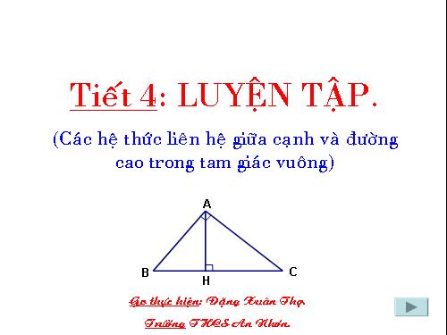 Các bài Luyện tập