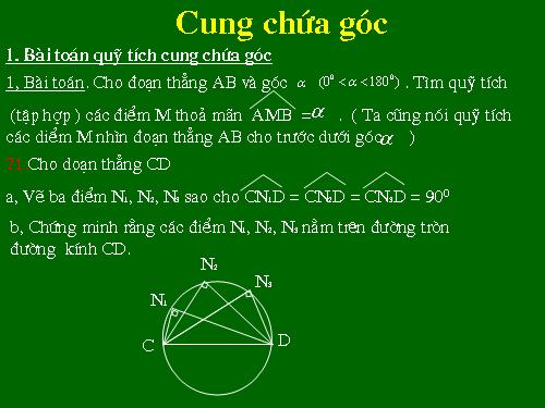 Chương III. §6. Cung chứa góc