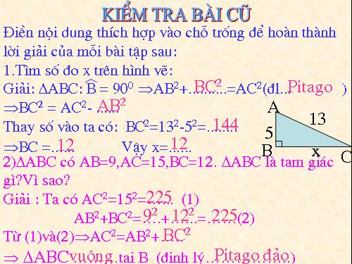 Các bài Luyện tập