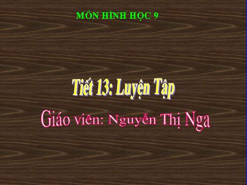 Các bài Luyện tập