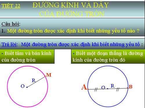 Chương II. §2. Đường kính và dây của đường tròn