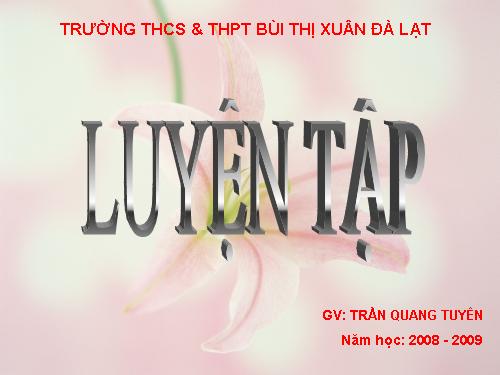 Các bài Luyện tập