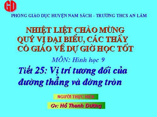 Chương II. §4. Vị trí tương đối của đường thẳng và đường tròn