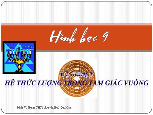 Chương I. §1. Một số hệ thức về cạnh và đường cao trong tam giác vuông