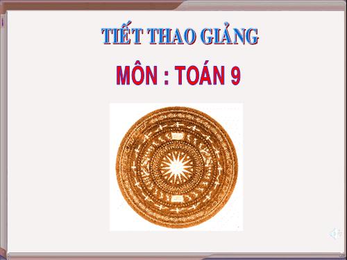 Chương II. §1. Sự xác định đường tròn. Tính chất đối xứng của đường tròn