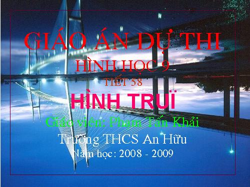 Chương IV. §1. Hình trụ - Diện tích xung quanh và thể tích của hình trụ