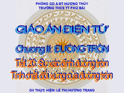 Chương II. §1. Sự xác định đường tròn. Tính chất đối xứng của đường tròn