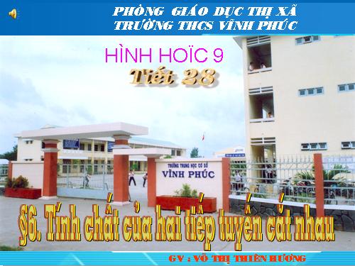 Chương II. §6. Tính chất của hai tiếp tuyến cắt nhau