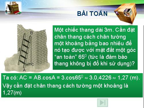 Chương I. §4. Một số hệ thức về cạnh và góc trong tam giác vuông