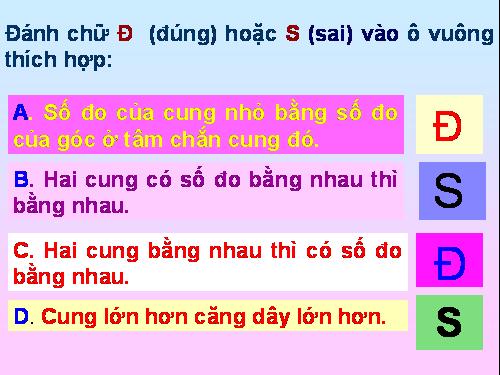 Chương III. §2. Liên hệ giữa cung và dây