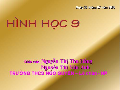 Chương III. §10. Diện tích hình tròn, hình quạt tròn