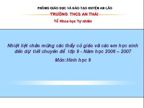 Ôn tập Chương I. Hệ thức lượng trong tam giác vuông