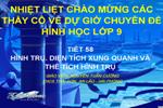 Chương IV. §1. Hình trụ - Diện tích xung quanh và thể tích của hình trụ