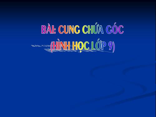 Chương III. §6. Cung chứa góc