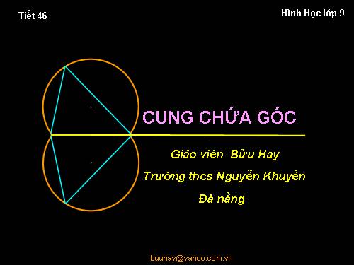 Chương III. §6. Cung chứa góc