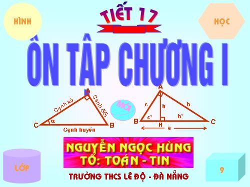 Ôn tập Chương I. Hệ thức lượng trong tam giác vuông