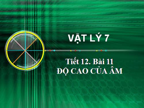 Bài 11. Độ cao của âm