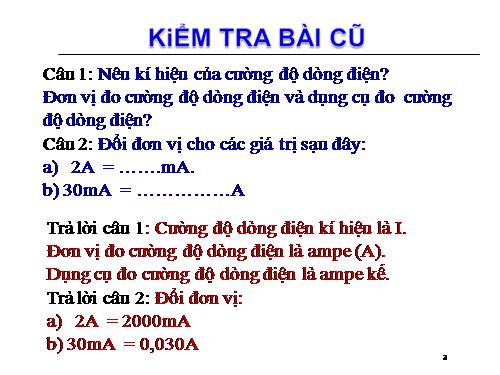 Bài 25. Hiệu điện thế