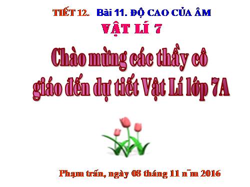 Bài 11. Độ cao của âm