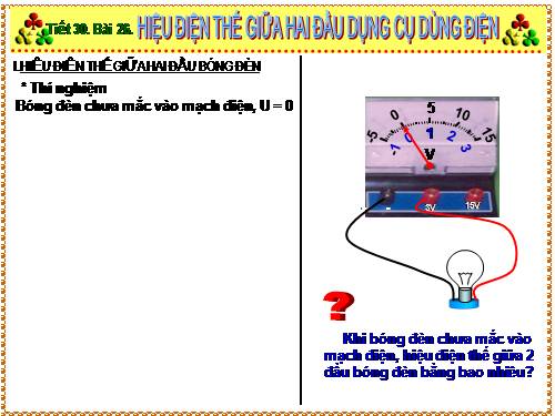 Bài 26. Hiệu điện thế giữa hai đầu dụng cụ dùng điện