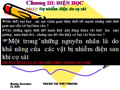 Bài 17. Sự nhiễm điện do cọ xát