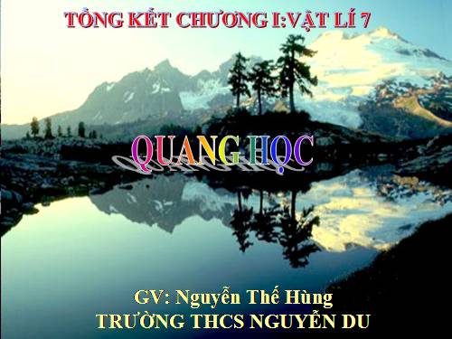 Bài 9. Tổng kết chương I: Quang học