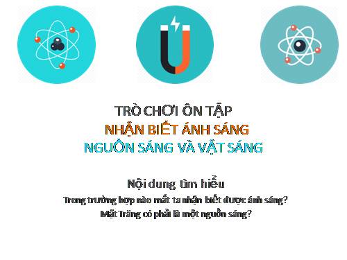 Bài 1. Nhận biết ánh sáng - Nguồn sáng và vật sáng