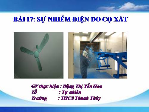 Bài 17. Sự nhiễm điện do cọ xát