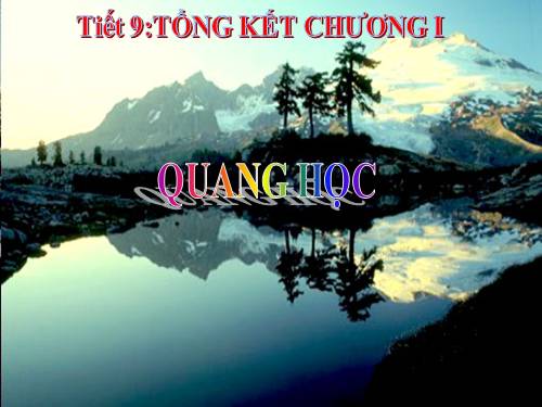 Bài 9. Tổng kết chương I: Quang học