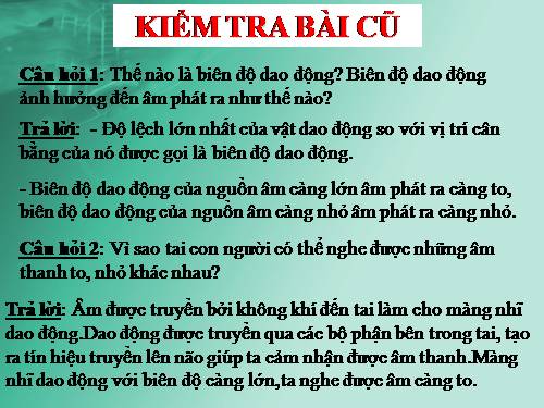 Bài 13. Môi trường truyền âm