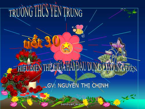 Bài 26. Hiệu điện thế giữa hai đầu dụng cụ dùng điện