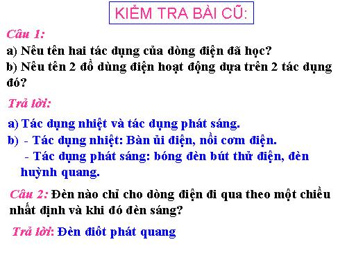 Bài 23. Tác dụng từ, tác dụng hoá học và tác dụng sinh lí của dòng điện