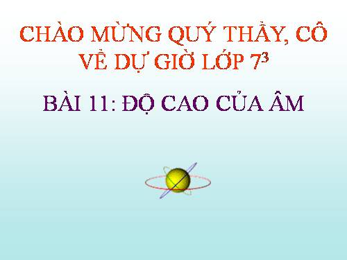 Bài 11. Độ cao của âm