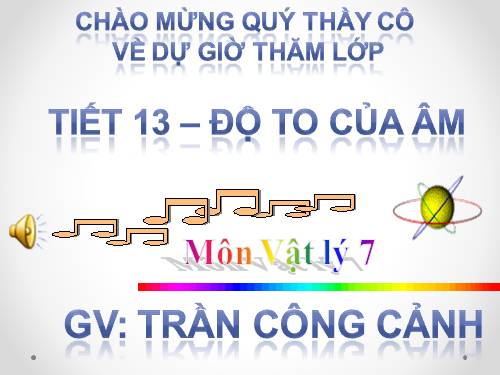 Bài 12. Độ to của âm