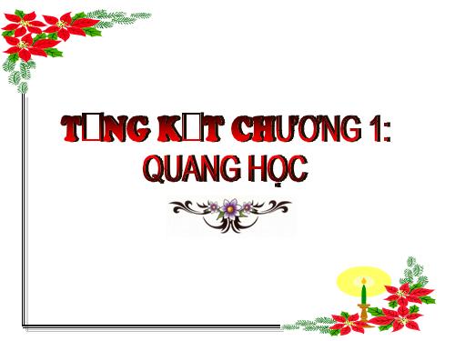 Bài 9. Tổng kết chương I: Quang học