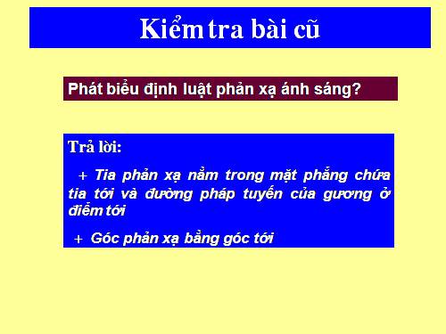 Bài 5. Ảnh của một vật tạo bởi gương phẳng