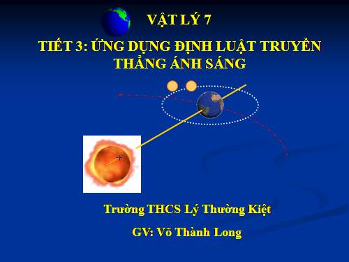 Bài 3. Ứng dụng định luật truyền thẳng của ánh sáng