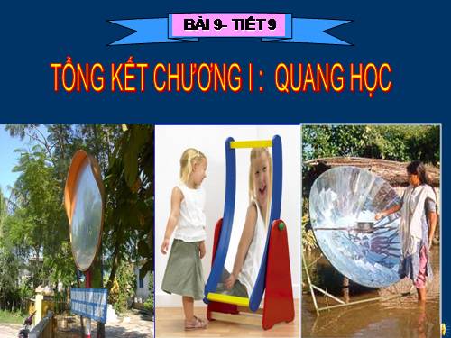 Bài 9. Tổng kết chương I: Quang học