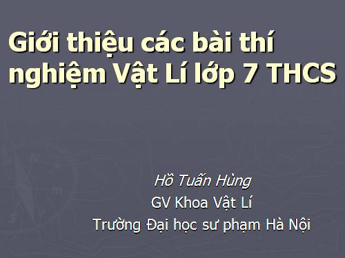 Thí nghiệm Vật lý lớp 7