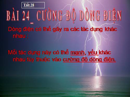 Bài 24. Cường độ dòng điện