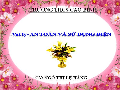 Bài 29. An toàn khi sử dụng điện