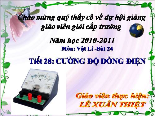 Bài 24. Cường độ dòng điện