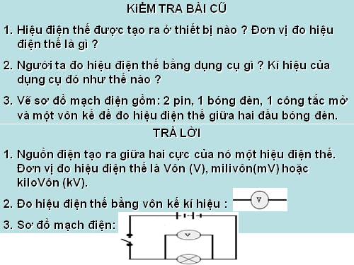 Bài 26. Hiệu điện thế giữa hai đầu dụng cụ dùng điện