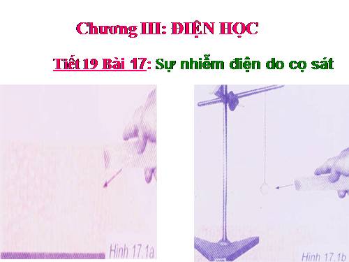 Bài 17. Sự nhiễm điện do cọ xát