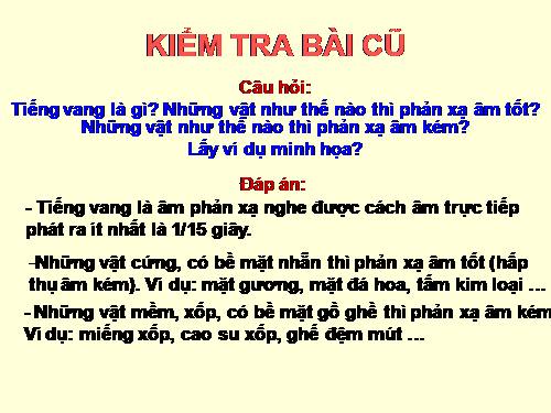 Bài 15. Chống ô nhiễm tiếng ồn