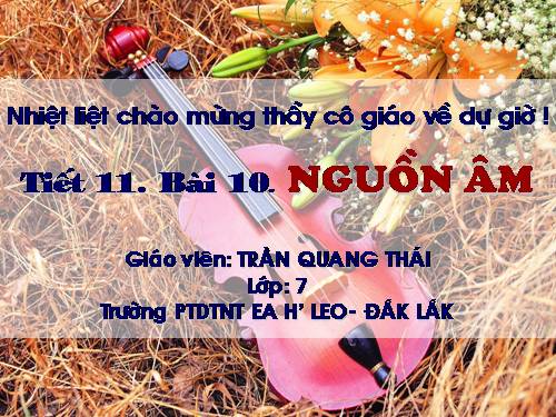 Bài 10. Nguồn âm