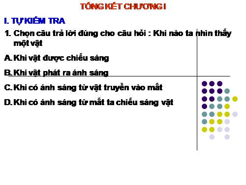 Bài 9. Tổng kết chương I: Quang học