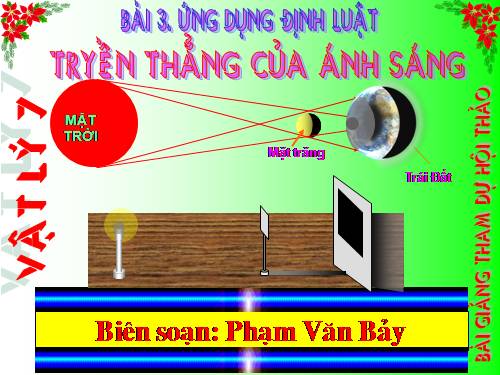 Bài 3. Ứng dụng định luật truyền thẳng của ánh sáng